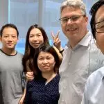 selfie of employees in singapore office