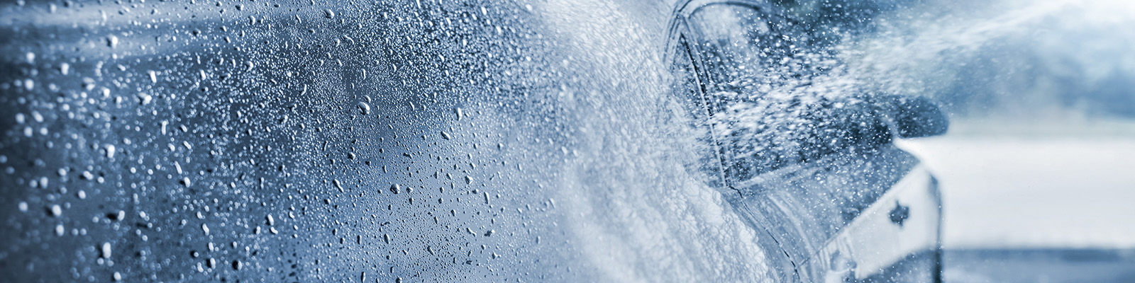 car being washed at washtec location