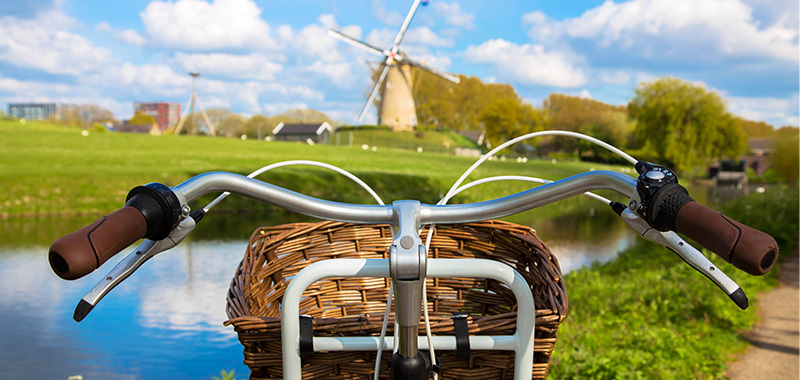 Fahrrad mit Windmühle
