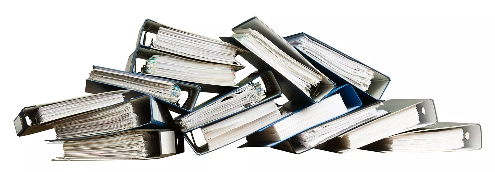 a pile of folders