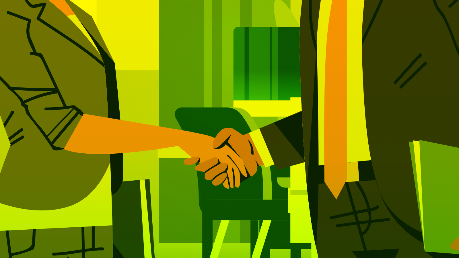 illustration of people shaking hands