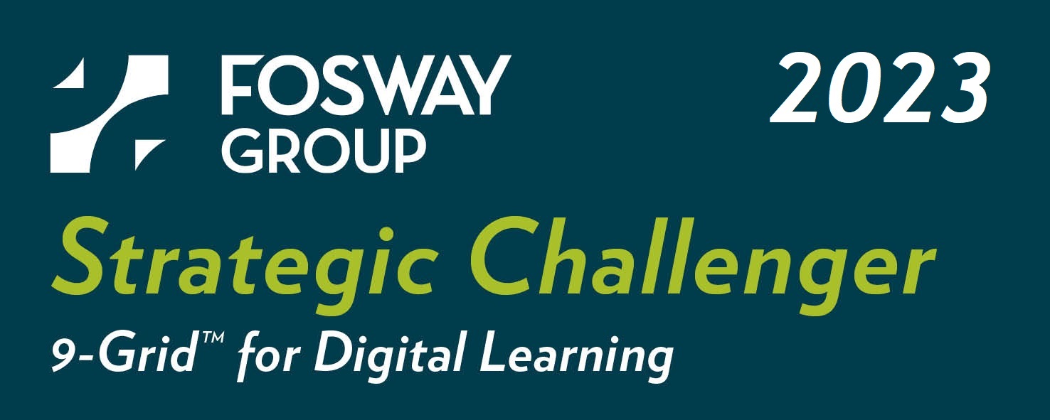 Die Auszeichnung Strategic Challenger im Fosway 9-Grid 2023 für Digital Learning